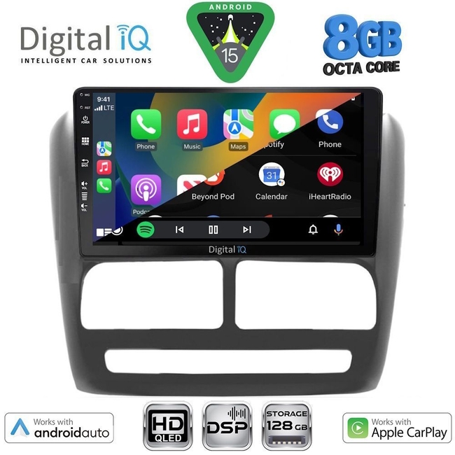 DIGITAL IQ BXF 18137_CPAA (9inc) MULTIMEDIA TABLET for FIAT DOBLO mod. 2010-2015