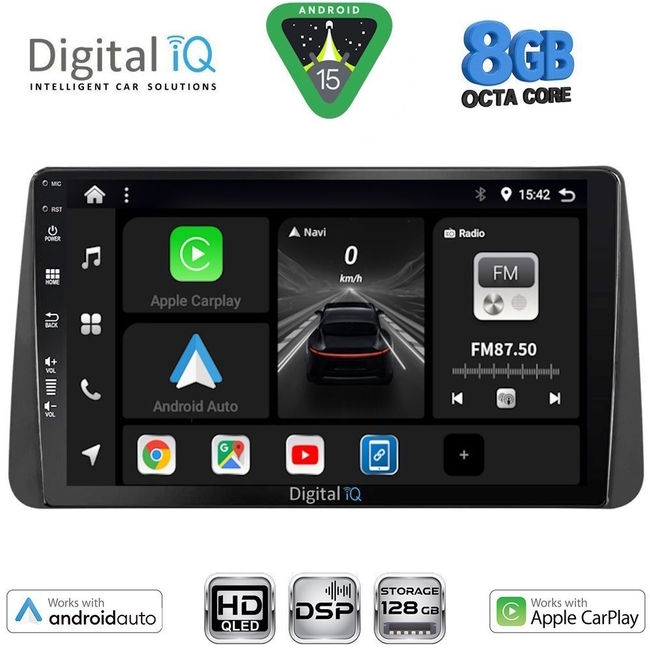 DIGITAL IQ BXF 18149_CPAA DASH (9inc) MULTIMEDIA TABLET for FIAT TIPO mod. 2018-2023