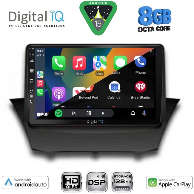 DIGITAL IQ BXF 18154A_CPAA (9inc) MULTIMEDIA TABLET for FORD FIESTA mod. 2008-2017