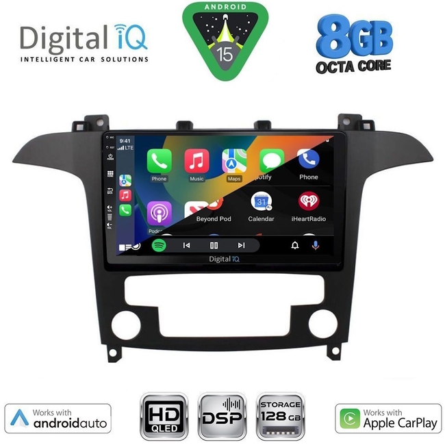 DIGITAL IQ BXF 18175_CPAA CLIMA (9inc) MULTIMEDIA TABLET for FORD SMAX mod. 2006-2014