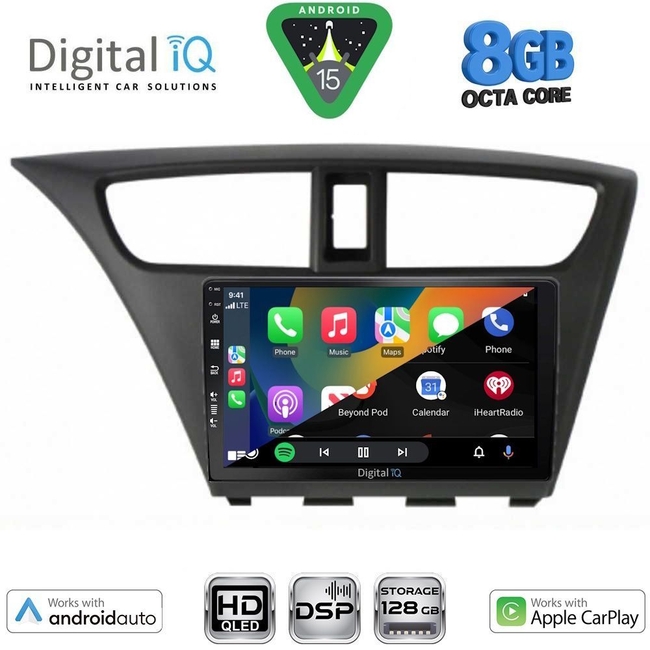DIGITAL IQ BXF 18190_CPAA (9inc) MULTIMEDIA TABLET for HONDA CIVIC mod. 2012-2016