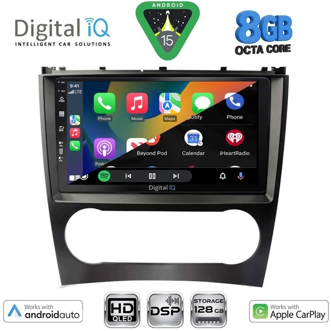 DIGITAL IQ BXF 18404_CPAA (9inc) MULTIMEDIA TABLET for MERCEDES C – CLK (W203-209) mod. 2004-2008