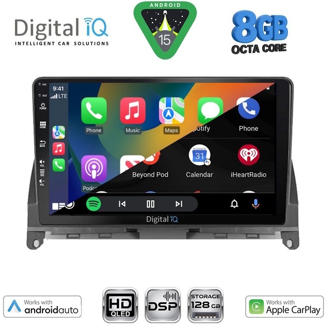 DIGITAL IQ BXF 18405_CPAA (9inc) MULTIMEDIA TABLET for MERCEDES C (W204) mod. 2007-2011