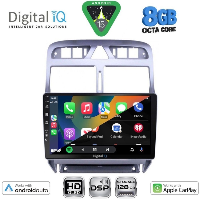DIGITAL IQ BXF 18512_CPAA (9inc) MULTIMEDIA TABLET for PEUGEOT 307 mod. 2001-2008
