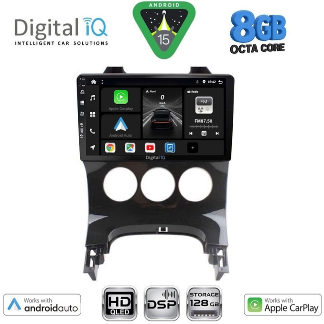 DIGITAL IQ BXF 18515_CPAA A/C (9inc) MULTIMEDIA TABLET for PEUGEOT 3008 mod. 2008-2016 με A/C