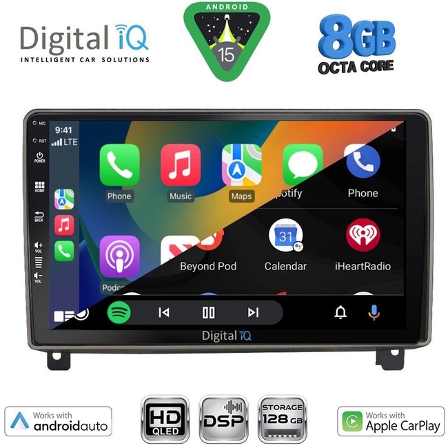DIGITAL IQ BXF 18517_CPAA (9inc) MULTIMEDIA TABLET for PEUGEOT 407 mod. 2004-2011
