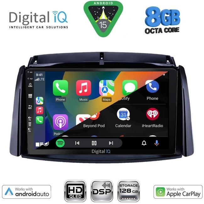 DIGITAL IQ BXF 18551_CPAA (9inc) MULTIMEDIA TABLET for RENAULT KOLEOS mod. 2006-2016