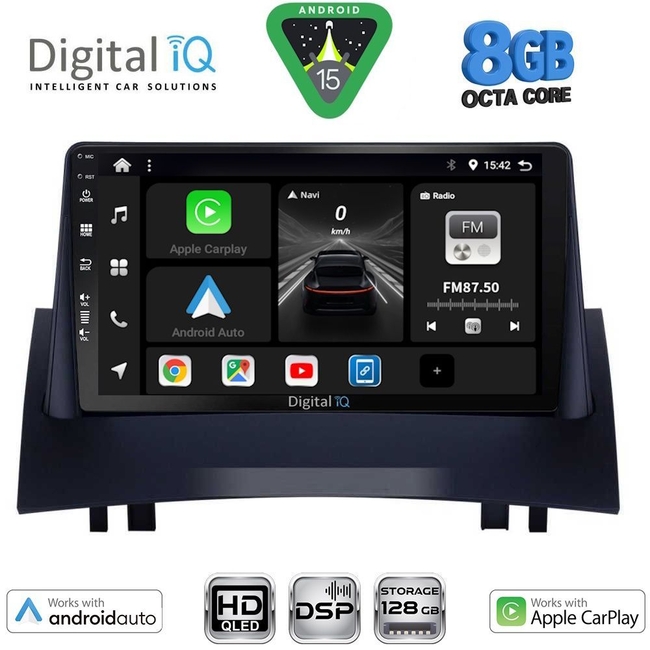 DIGITAL IQ BXF 18555_CPAA (9inc) MULTIMEDIA TABLET for RENAULT MEGANE 2 mod. 2002-2008