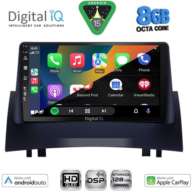 DIGITAL IQ BXF 18555_CPAA (9inc) MULTIMEDIA TABLET for RENAULT MEGANE 2 mod. 2002-2008