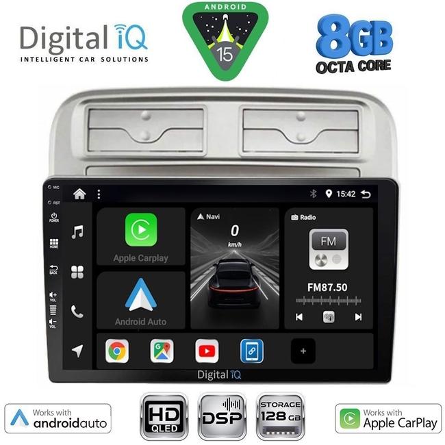 DIGITAL IQ BXF 18128_CPAA (9inc) MULTIMEDIA TABLET for FIAT GRANDE PUNTO mod. 2005-2012