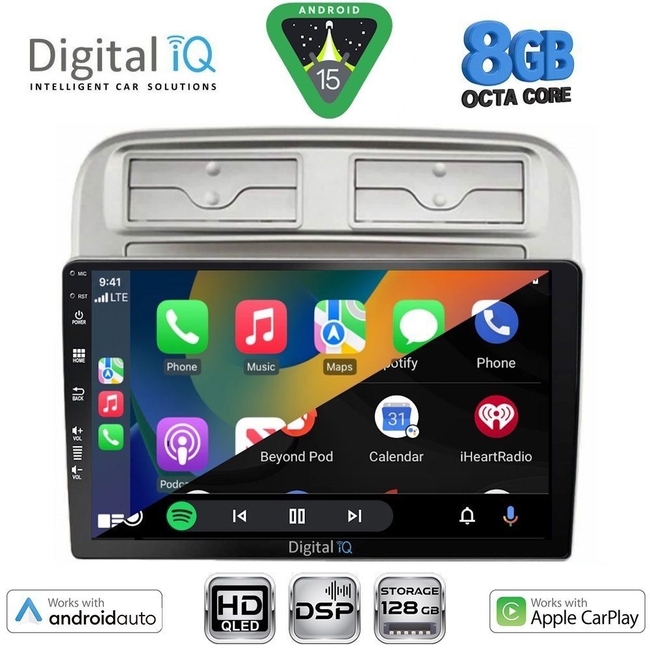 DIGITAL IQ BXF 18128_CPAA (9inc) MULTIMEDIA TABLET for FIAT GRANDE PUNTO mod. 2005-2012