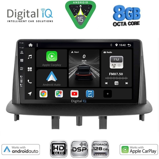 DIGITAL IQ BXF 18556_CPAA (9inc) MULTIMEDIA TABLET for RENAULT MEGANE 3 mod. 2009-2016