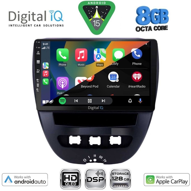 DIGITAL IQ BXF 18707_CPAA (10inc) MULTIMEDIA TABLET for CITROEN C1-PEUGEOT 107-TOYOTA AYGO mod. 2005-2014