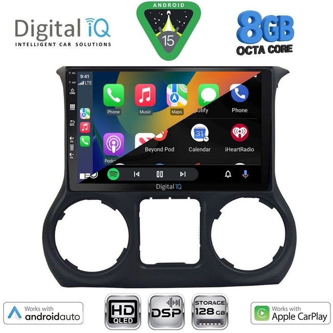 DIGITAL IQ BXF 18295_CPAA (10inc) MULTIMEDIA TABLET for JEEP WRANGLER  mod. 2011-2014