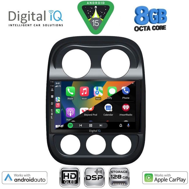 DIGITAL IQ BXF 18277_CPAA (10inc) MULTIMEDIA TABLET for JEEP COMPASS - PATRIOT mod. 2007-2016
