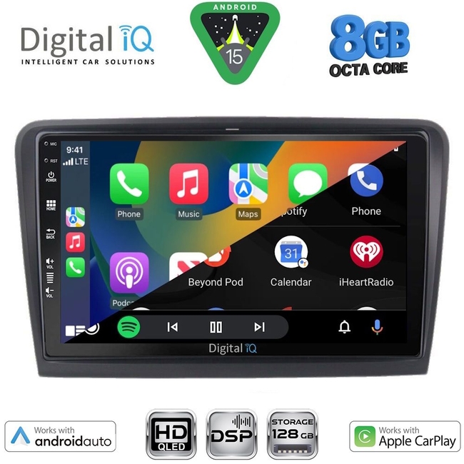 DIGITAL IQ BXF 18604B_CPAA (10inc) MULTIMEDIA TABLET for SKODA SUPERB mod. 2008-2015