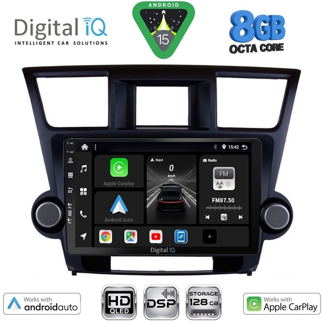 DIGITAL IQ BXF 18719_CPAA (10inc) MULTIMEDIA TABLET for TOYOTA HIGHLANDER mod. 2008-2015