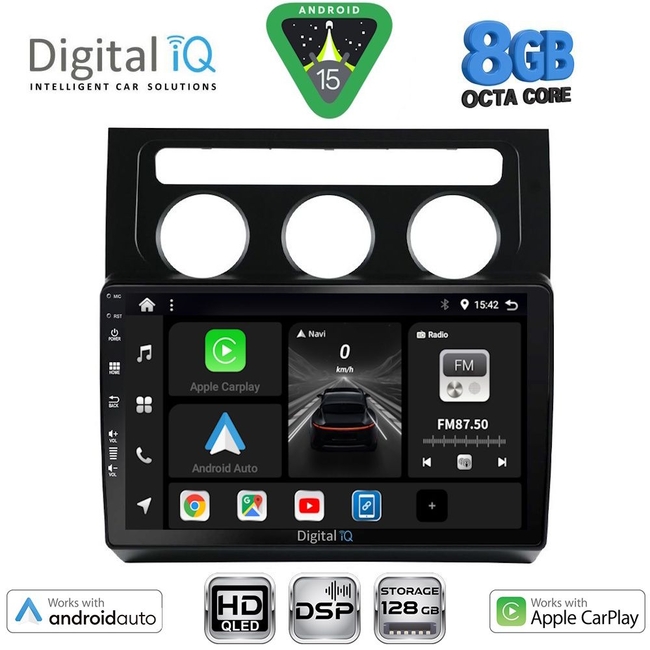 DIGITAL IQ BXF 18767_CPAA CLIMA (10inc) MULTIMEDIA TABLET for VW TOURAN mod. 2003-2010