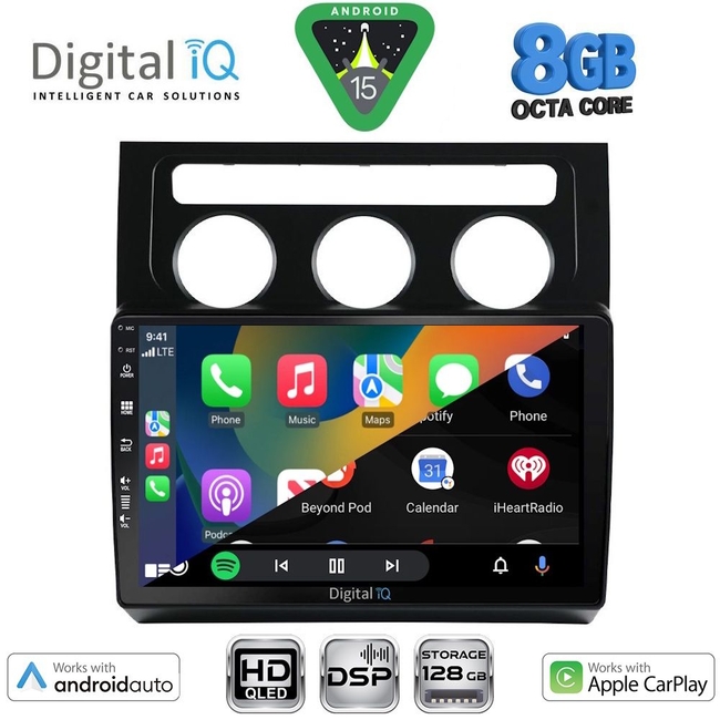DIGITAL IQ BXF 18767_CPAA CLIMA (10inc) MULTIMEDIA TABLET for VW TOURAN mod. 2003-2010