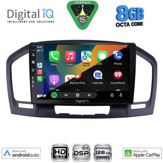 DIGITAL IQ BXF 18491BL_CPAA (9inc) MULTIMEDIA TABLET for OPEL INSIGNIA mod. 2008-2013 (BLACK)
