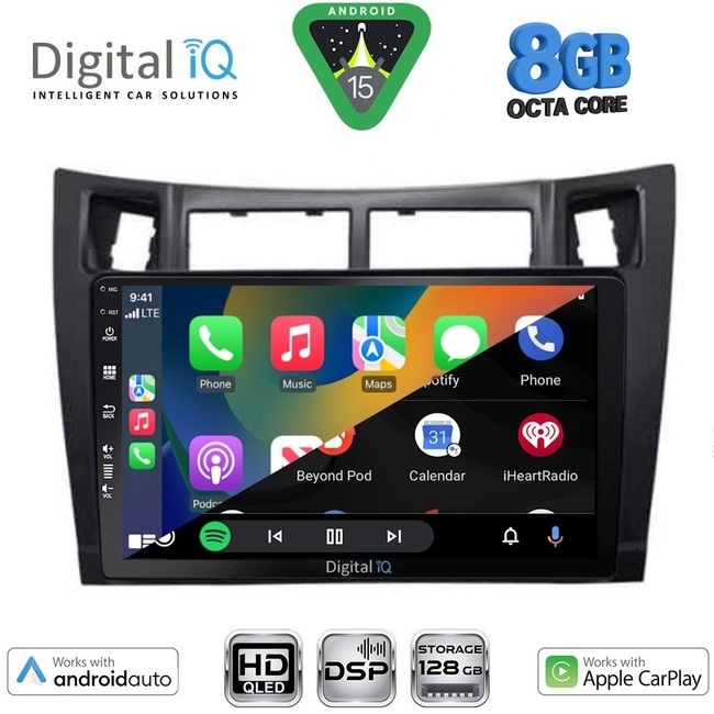 DIGITAL IQ BXF 18736BL_CPAA (9inc) MULTIMEDIA TABLET for TOYOTA YARIS mod. 2006-2011 (BLACK)