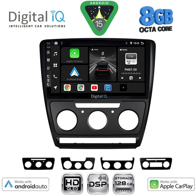 DIGITAL IQ BXF 18595BL_CPAA (10inc) MULTIMEDIA TABLET for SKODA OCTAVIA 5 mod. 2005-2012 (BLACK)