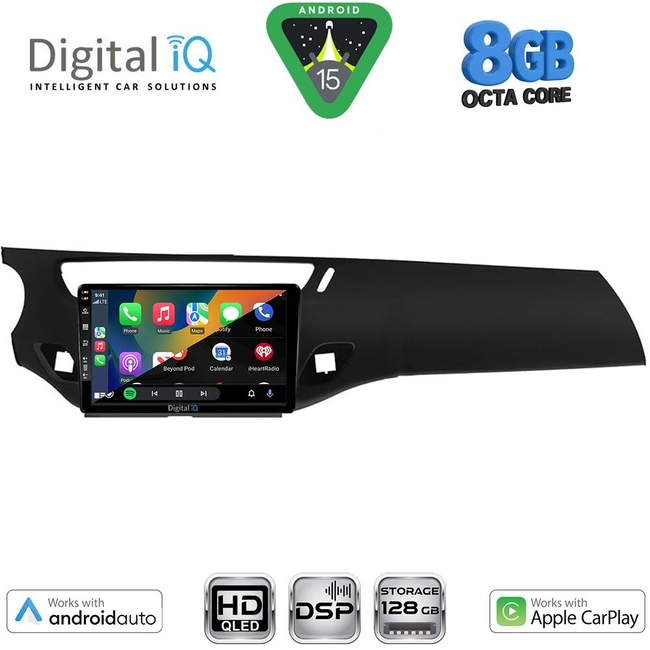 DIGITAL IQ BXF 18092BL_CPAA (9inc) MULTIMEDIA TABLET for CITROEN C3 - DS3 mod. 2009-2016 (BLACK)