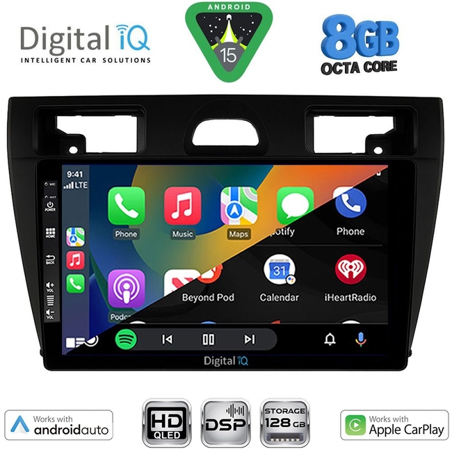 DIGITAL IQ BXF 18153BL_CPAA (9inc) MULTIMEDIA TABLET for FORD FIESTA mod. 2005-2008 (BLACK)