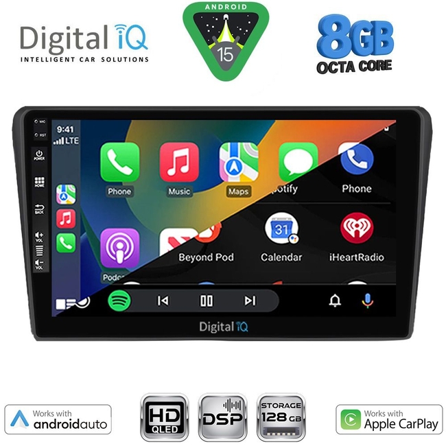 DIGITAL IQ BXF 18704BL_CPAA (9inc) MULTIMEDIA TABLET for TOYOTA AVENSIS (T25) mod. 2003-2009 (BLACK)