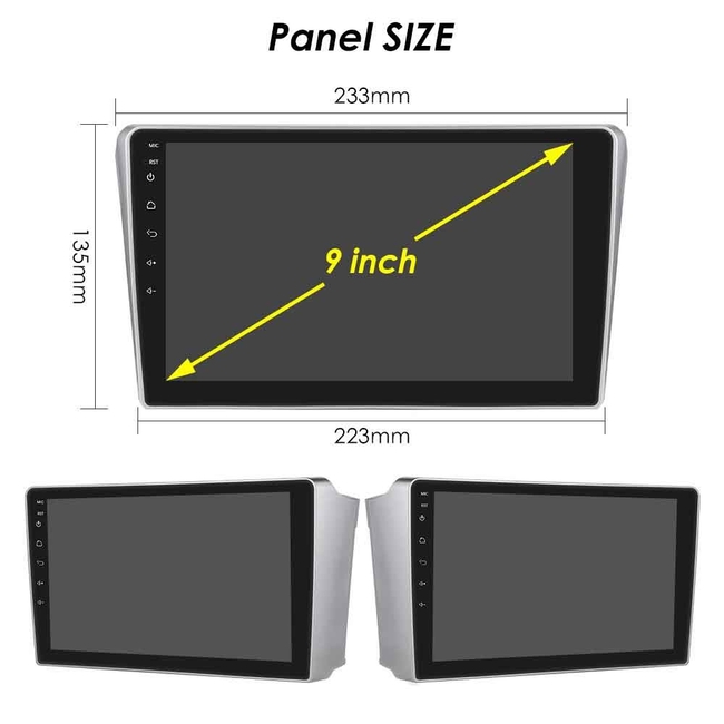 DIGITAL IQ BXF 18704BL_CPAA (9inc) MULTIMEDIA TABLET for TOYOTA AVENSIS (T25) mod. 2003-2009 (BLACK)