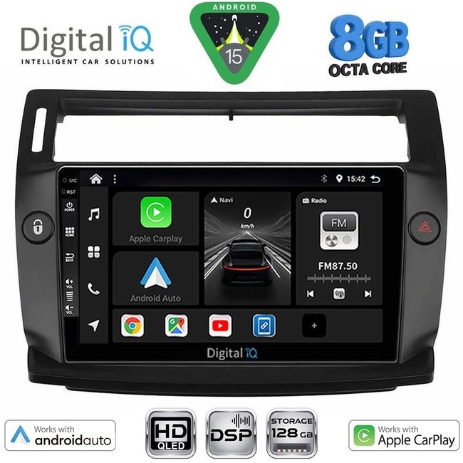 DIGITAL IQ BXF 18084BL_CPAA (9inc) MULTIMEDIA TABLET for CITROEN C4  mod. 2004-2011 (BLACK)