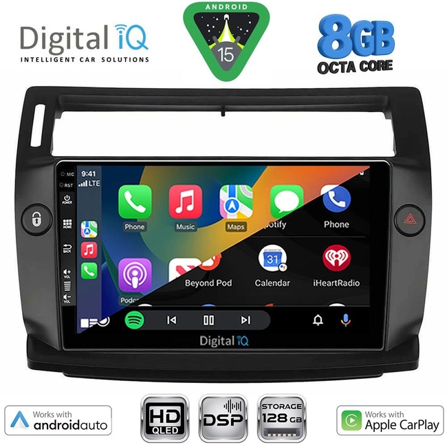 DIGITAL IQ BXF 18084BL_CPAA (9inc) MULTIMEDIA TABLET for CITROEN C4  mod. 2004-2011 (BLACK)