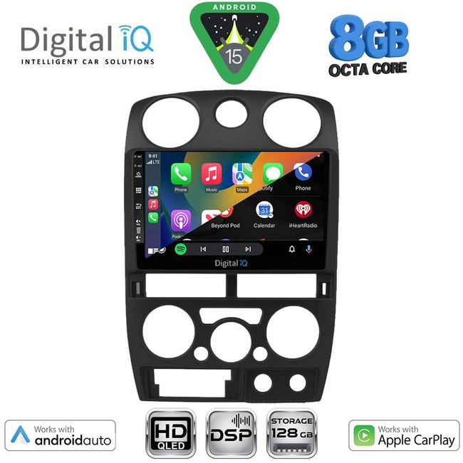 DIGITAL IQ BXF 18254BL_CPAA (9inc) MULTIMEDIA TABLET for ISUZU D-MAX mod. 2008-2012 (BLACK)