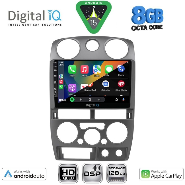 DIGITAL IQ BXF 18254GR_CPAA (9inc) MULTIMEDIA TABLET for ISUZU D-MAX mod. 2008-2012 (GREY)