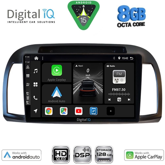 DIGITAL IQ BXF 18457BL_CPAA (9inc) MULTIMEDIA TABLET for NISSAN MICRA K12 mod. 2002-2010 (BLACK)
