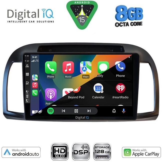 DIGITAL IQ BXF 18457BL_CPAA (9inc) MULTIMEDIA TABLET for NISSAN MICRA K12 mod. 2002-2010 (BLACK)