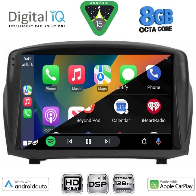 DIGITAL IQ BXF 18154B_CPAA (9inc) MULTIMEDIA TABLET for FORD FIESTA mod. 2008-2017