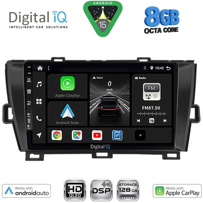 DIGITAL IQ BXF 18726BL_CPAA (9inc) MULTIMEDIA TABLET for TOYOTA PRIUS mod. 2009-2015 (BLACK)