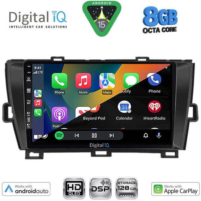 DIGITAL IQ BXF 18726BL_CPAA (9inc) MULTIMEDIA TABLET for TOYOTA PRIUS mod. 2009-2015 (BLACK)