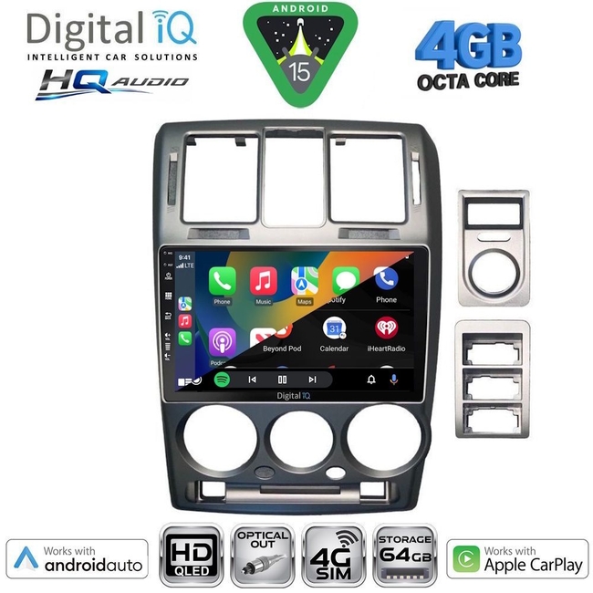 DIGITAL IQ BXK 19222GR_CPAA (9inc) MULTIMEDIA TABLET for HYUNDAI GETZ mod. 2002-2011 (GREY)