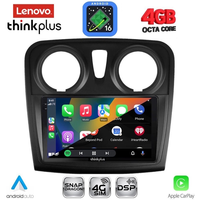 LENOVO LTG 7108_CPA (9inc) MULTIMEDIA TABLET for DACIA LOGAN – SANDERO mod. 2012-2019