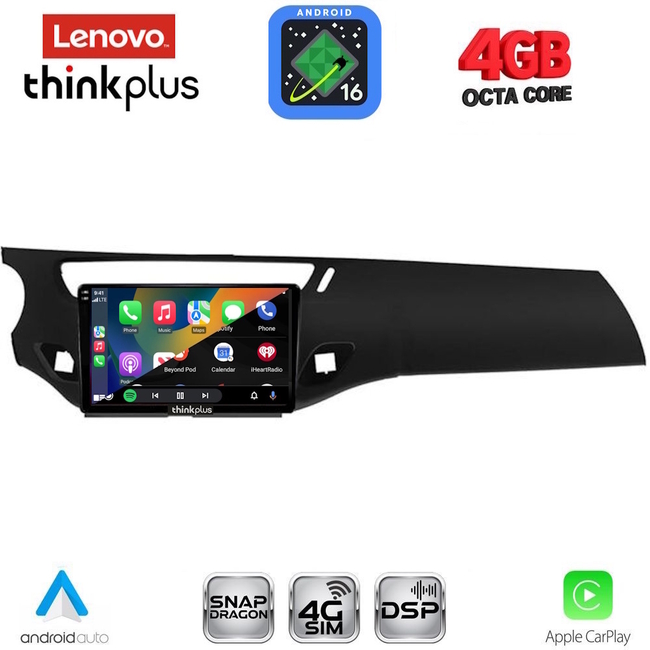 LENOVO LTG 7092BL_CPA (9inc) MULTIMEDIA TABLET for CITROEN C3 - DS3 mod. 2009-2016 (BLACK)