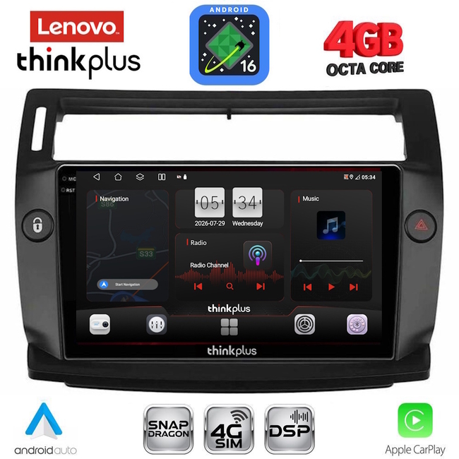 LENOVO LTG 7084BL_CPA (9inc) MULTIMEDIA TABLET for CITROEN C4  mod. 2004-2011 (BLACK)