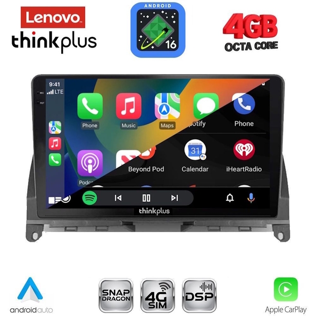 LENOVO LTG 7405_CPA (9inc) MULTIMEDIA TABLET for MERCEDES C (W204) mod. 2007-2011