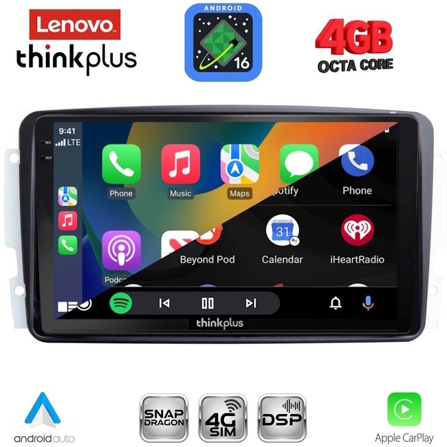 LENOVO LTG 7401_CPA (9inc) MULTIMEDIA TABLET for MERCEDES CLK (W209) mod. 2000-2004