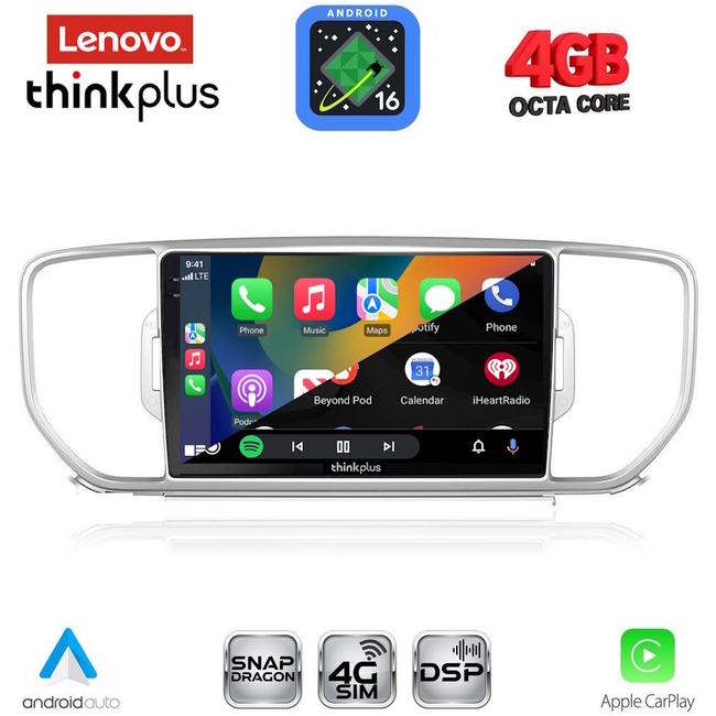 LENOVO LTG 7326_CPA (9inc) MULTIMEDIA TABLET for KIA SPORTAGE mod. 2015-2018