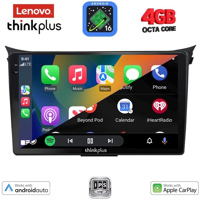 LENOVO LTG 7232_CPA (9inc) MULTIMEDIA TABLET for HYUNDAI i30  mod. 2012-2017