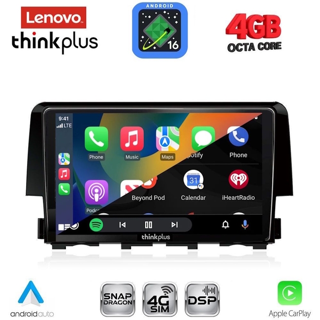 LENOVO LTG 7191_CPA (9inc) MULTIMEDIA TABLET for HONDA CIVIC mod. 2016-2021
