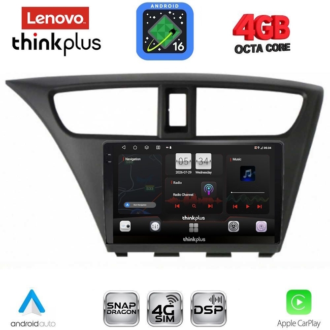 LENOVO LTG 7190_CPA (9inc) MULTIMEDIA TABLET for HONDA CIVIC  mod. 2012-2016