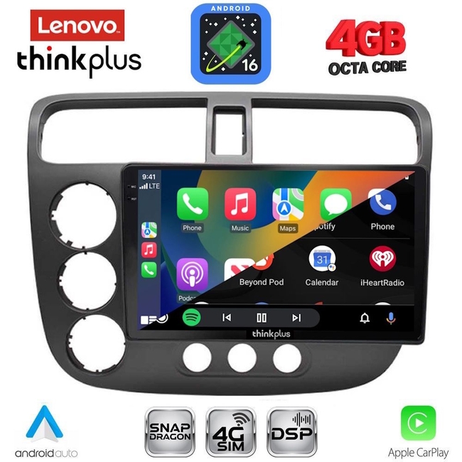 LENOVO LTG 7187_CPA (9inc) MULTIMEDIA TABLET for HONDA CIVIC 4D mod. 2001-2006